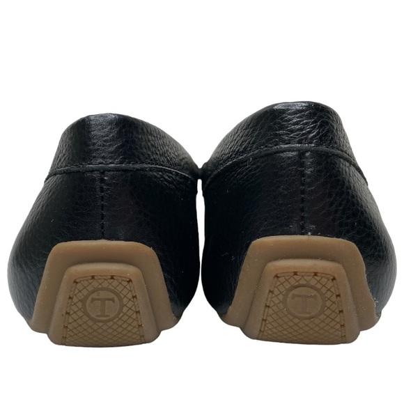 TALBOTS “EVERSON” Black & Gold Horsebit Pebbled Leather Moccasins Loafers, 7M - Picture 10 of 13